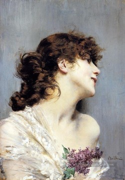 Profil d’un genre de jeune femme Giovanni Boldini Peinture à l'huile